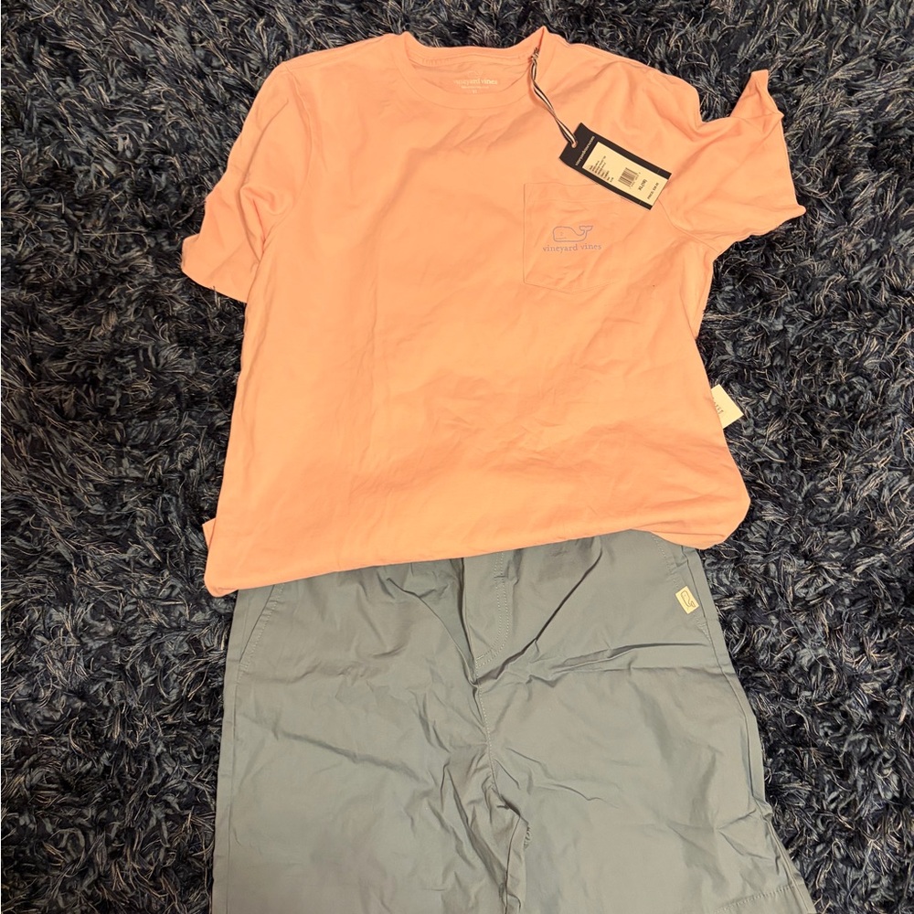 Vineyard Vines Kids Matching Set in Pink and Blue XL with tags